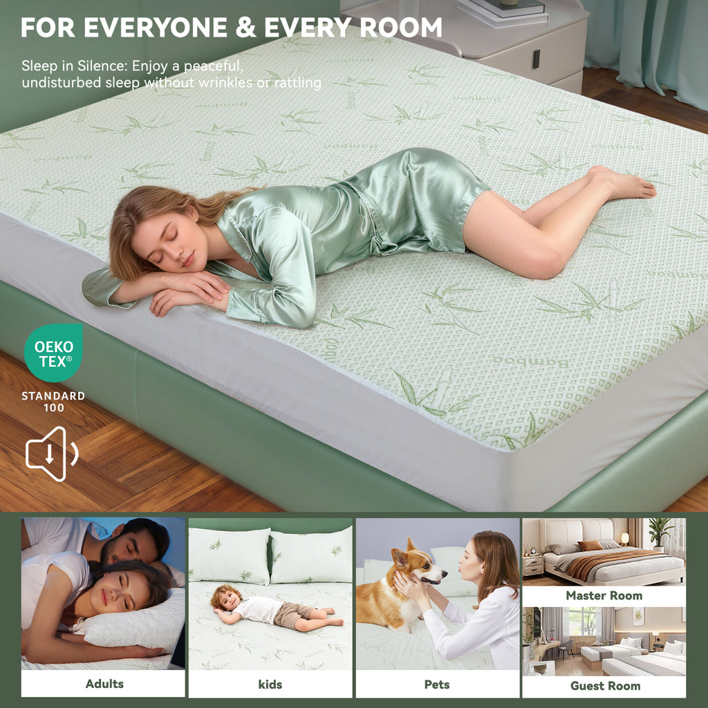 Waterproof Mattress Protector, Rayon Made from Bamboo
