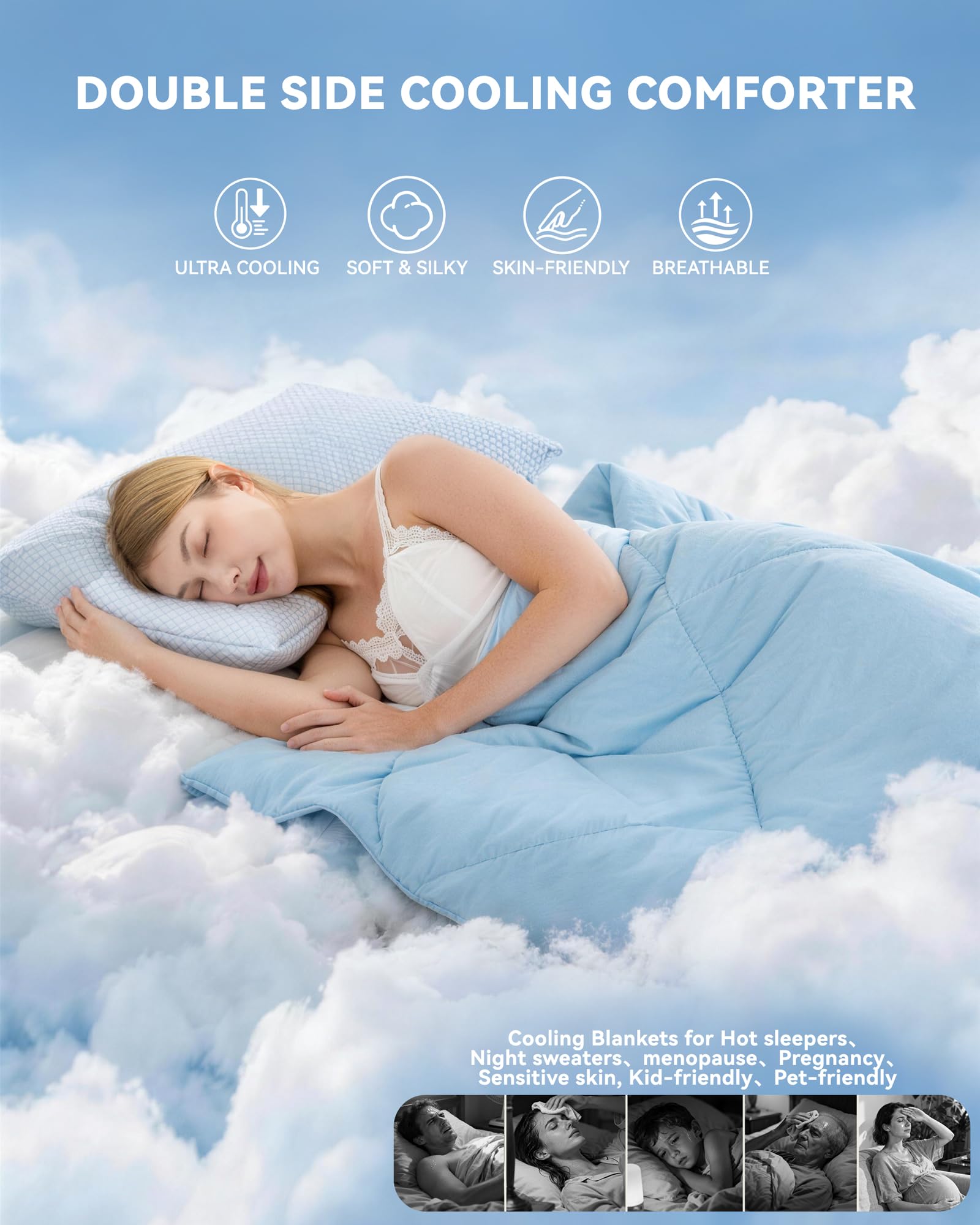 Nylon Spandex Summer Cooling Comforter